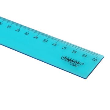Линейка 30см пластиковая неоновая ассорти прозрачная ПИФАГОР 1/20/960 (Клиент)