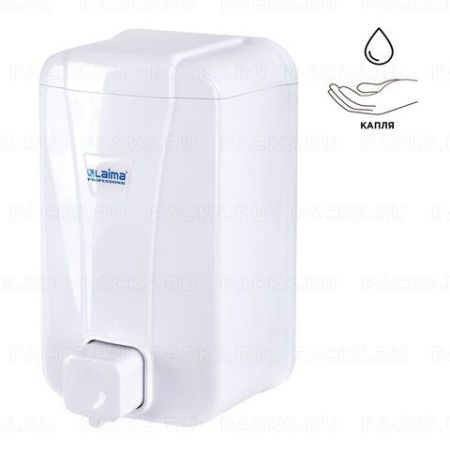 Диспенсер (дозатор) для жидкого мыла LAIMA PROFESSIONAL LSA наливной 1л белый 1/50