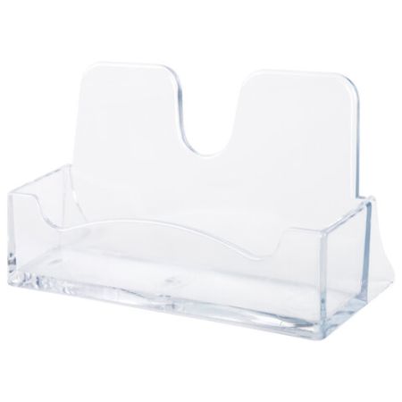 Подставка для визиток 40х100х55мм настольная прозрачная BRAUBERG CLASSIC 1/25 (Клиент)