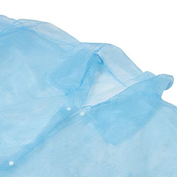 Халат на кнопках голубой одноразовый ХХL (10шт) снаблайн 1/10 (Клиент)