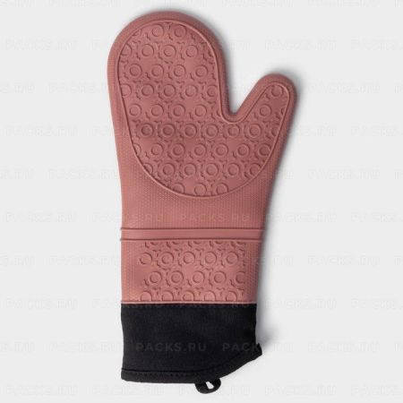 Прихватка силиконовая 36х18,5см розовая Доляна 1/120 