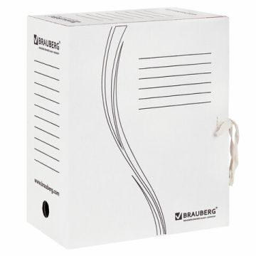 Папка архивная с завязками А4(325х260 мм), 150 мм до 1400л плотная, микрогофрокартон, БЕЛАЯ (клиент)