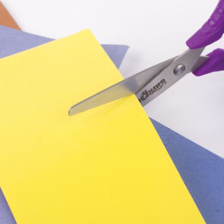 Ножницы 130мм метал европодвес Котик Мяу Юнландия  1/24