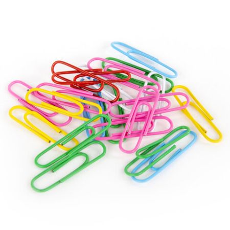 Скрепки BRAUBERG, 33 мм, цветные, 100 шт., в картонной коробке 1/10