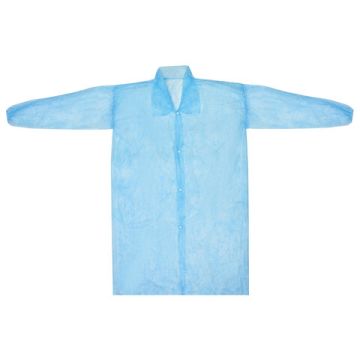 Халат на кнопках голубой одноразовый ХХL (10шт) снаблайн 1/10 (Клиент)