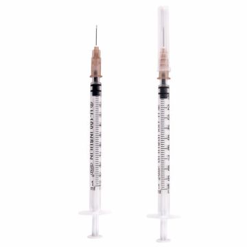 Шприц инсулиновый SFM 1 мл КОМПЛЕКТ 100 шт в коробке U-100 игла 0,45х12 мм - 26G 1/30 (клиент)