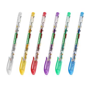 Набор гелевых ручек 06цв узел 1мм линия 0,7мм с блестками BRAUBERG KIDS CUTE ANIMALS 1/24