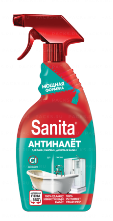 Средство жидкое 500мл чистящее спрей Санита Антиналет и Антиржавчина 1/15