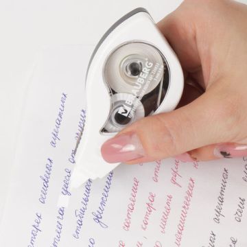 Корректирующая лента 5мм х 8м белый корпус в блистере BLACK&WHITE BRAUBERG 1/12/576