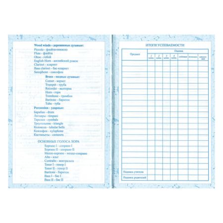 Дневник для музыкальной школы 48л твердый, BRAUBERG, Гитара, 104974