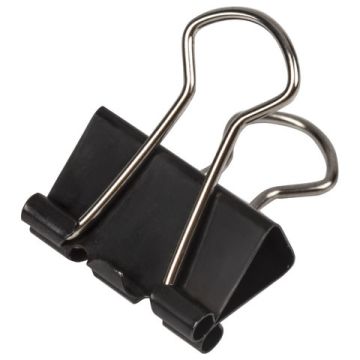 Зажимы для бумаг 19мм на 60л (12шт) черные в картонной коробке Staff 1/12