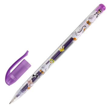 Набор гелевых ручек 06цв узел 1мм линия 0,7мм с блестками BRAUBERG KIDS CUTE ANIMALS 1/24