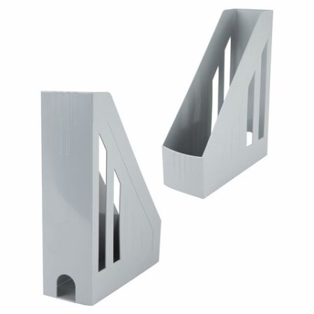 Лоток вертикальный для бумаг 260х85х300мм серый Brauberg Contract 1/16 (Клиент)