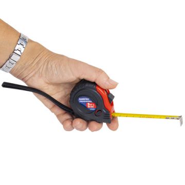 Рулетка измерительная 3м х 16мм RABBITEX обрезиненный корпус 1/12/120