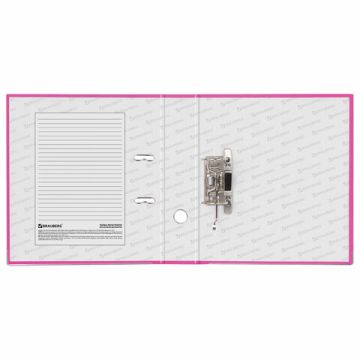Папка-регистратор А4 80мм BRAUBERG с покрытием из ПВХ розовая 1/20 (Клиент)