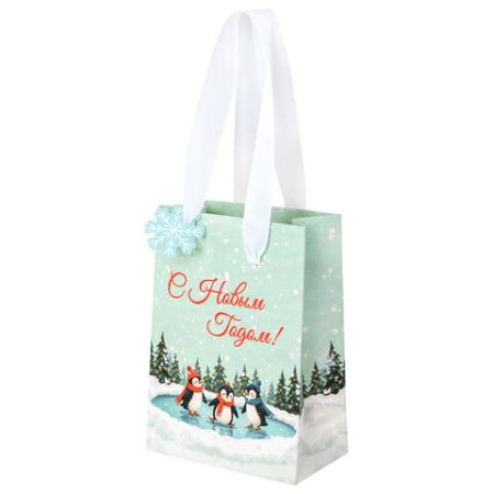 НГ Пакет подарочный бумажный (11х15х6) Simple magic ЗОЛОТАЯ СКАЗКА 1/12/144