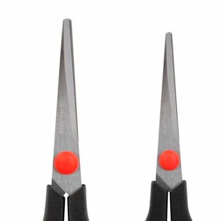 Ножницы набор 5шт (140,170,190,220,240мм) метал черно-красные вставки европодвес Brauberg 1/12 (Клие