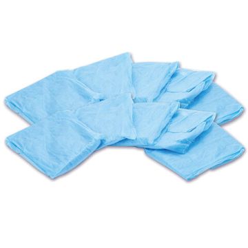 Халат на липучках голубой одноразовый 56-58р (10шт) резинка снаблайн 1/10 (Клиент)