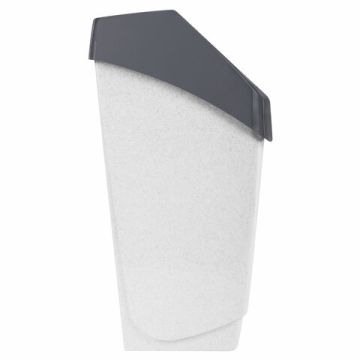 Контейнер для мусора 15л IDEA серый (в 46*ш 26*г 25 см), качающаяся крышка 1/6 (Тендер)