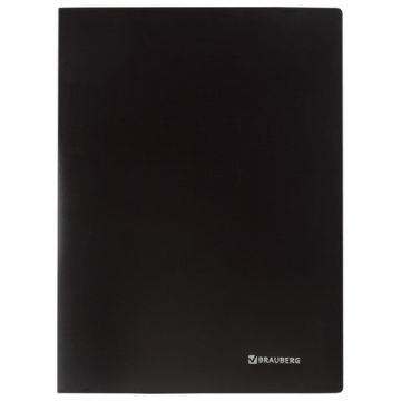 Папка на 2 кольцах BRAUBERG Office 21 мм черная до 120л 0,5 мм 1/9/18 (Клиент)