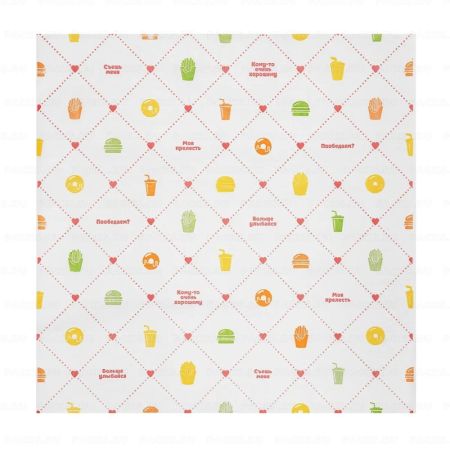 Бумага оберточная (300х300) с печатью Счастье есть 500/2000