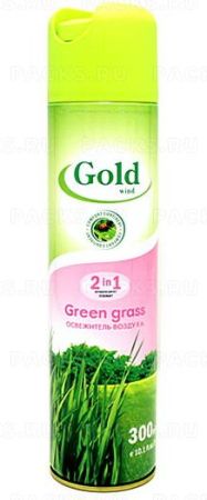 Освежитель Gold Wind 300мл Грин Грас Сибиар 1/12