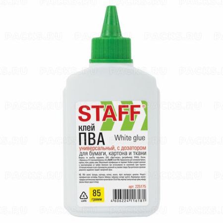 Клей ПВА 85г с дозатором STAFF 1/50