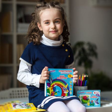 Пластилин 12цв 240г классический, стек ЮНЛАНДИЯ Юный волшебник 1/16