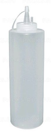 Дозатор для соусов 700мл пластик белый 1/1 