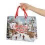 НГ Пакет подарочный бумажный (26х32х13) ассорти Winter Wonderland 1/12/144
