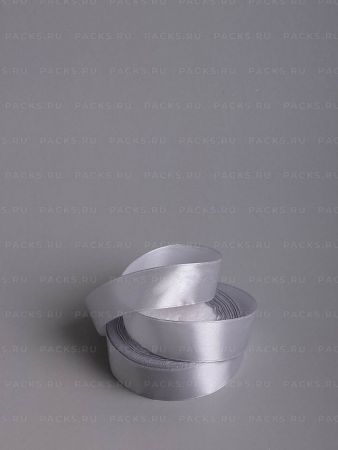 Лента атласная 25мм 25м жемчужная 1/5