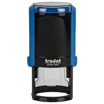 Оснастка для печатей оттиск D=42мм синий TRODAT 4642 PRINTY 4.0 корпус синий крышка подушка (клиент)