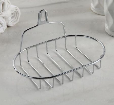 Мыльница овальная хром 13,5х10,5х8см 1/200