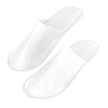 Тапочки однораз закрытые 25пар 37-42р спанбонд белые SMZ 1/6 (Клиент)