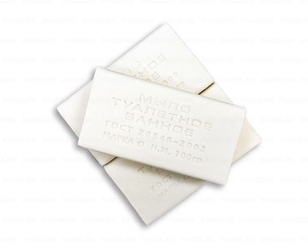 Мыло туалетное 100гр в обертке Банное Калужский МЗ 1/80