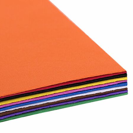 Пористая резина/фоамиран А4, 1 мм ОСТРОВ СОКРОВИЩ 10 л, 10 цв, яркие цвета, 661696