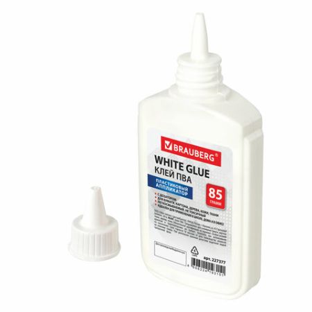 Клей ПВА 85г бумага картон дерево BRAUBERG 1/50