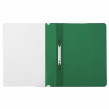 Папка скоросшиватель с прозр верхн лист BRAUBERG А4 зеленый 1/25/400