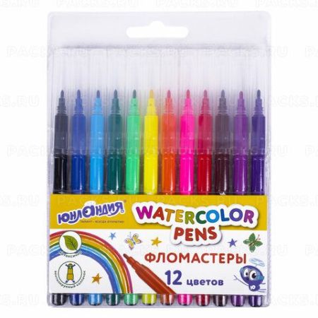 Фломастеры 12цв вентилируемый колпачок ЮНЛАНДИЯ Классные 1/12 