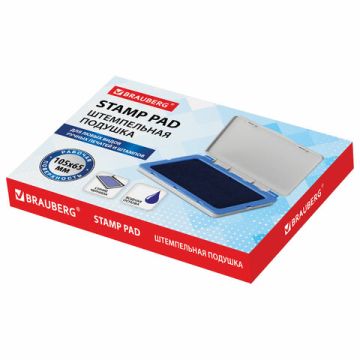 Штемпельная подушка синяя 120х90 мм (рабочая поверхность 110х70 мм) BRAUBERG 1/12/144