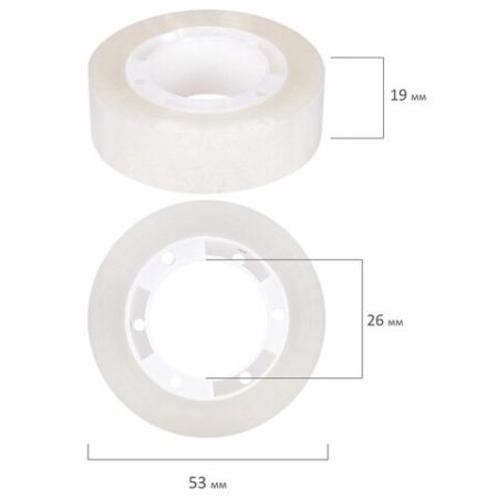 Канц.лента 19х33 прозрачная к-т 12шт STAFF CLASSIC 1/1 (Клиент)