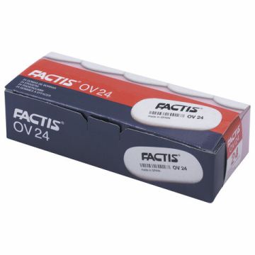 Ластик 49х24х9мм синтетический каучук овальная мягкая FACTIS OV 24 (Испания) 1/24