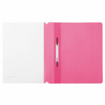 Папка скоросшивательс прозр верхн лист BRAUBERG А4 130/180мкм розовый 1/25/400