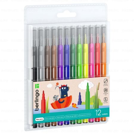 Фломастеры 12цв смываемые Berlingo Жил-был кот 1/12/144