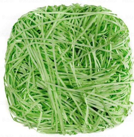 Наполнитель бумажный 100г салатовый пастель гофра 1/