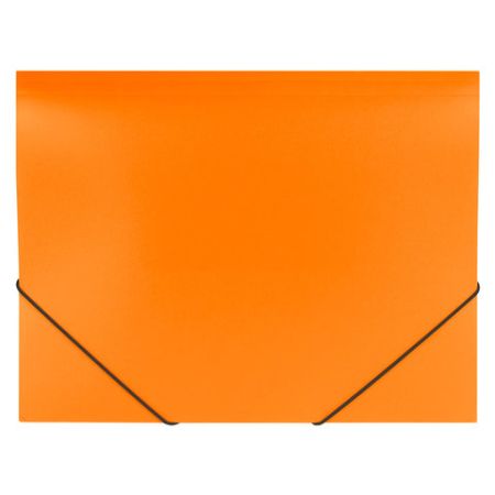 Папка на резинках BRAUBERG Office, оранжевая, до 300 листов, 500 мкм 1/50