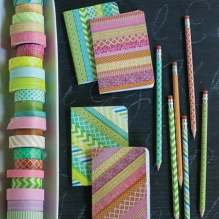 Клейкие WASHI-ленты д/декора с фольгой ЗОЛОТИСТЫЕ 15мм*3м 7шт рисовая бумага ОСТРОВ СОКРОВИЩ