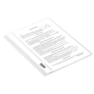 Папка скоросшиватель с прозр верхн лист BRAUBERG А4 белый 1/25 (Клиент)