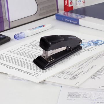 Степлер №24/6 26/6 до 20л металлический черный Manager STAFF 1/12/120