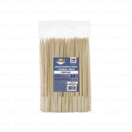 Пика для гамбургера Гольф (бамбук) 18 см (100шт) 1/30